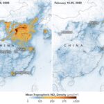 NASA показало, как из-за коронавируса в Китае снизился уровень загрязнения воздуха