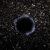 Черная дыра в далеком звездном скоплении: взгляд художника