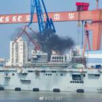 На палубе китайского корабля проекта 075 увидели новейший беспилотный вертолет