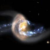 Сталкивающиеся спиральные галактики NGC 7714 и NGC 7715