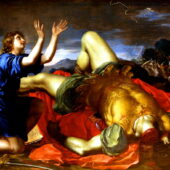 Картина «Давид произносит хвалу Господу за победу над Голиафом», приписываемая Чарльзу Эддарду младшему