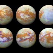 Мозаика поверхности Титана по инфракрасным снимкам аппарата «Кассини»