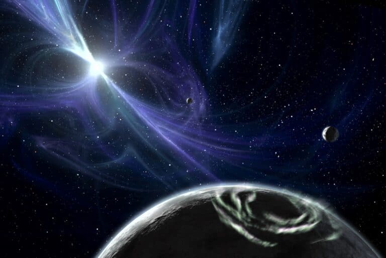 Планеты у далекого пульсара: взгляд художника