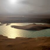 Так могло выглядеть соленое озеро на месте нынешнего кратера Гейла