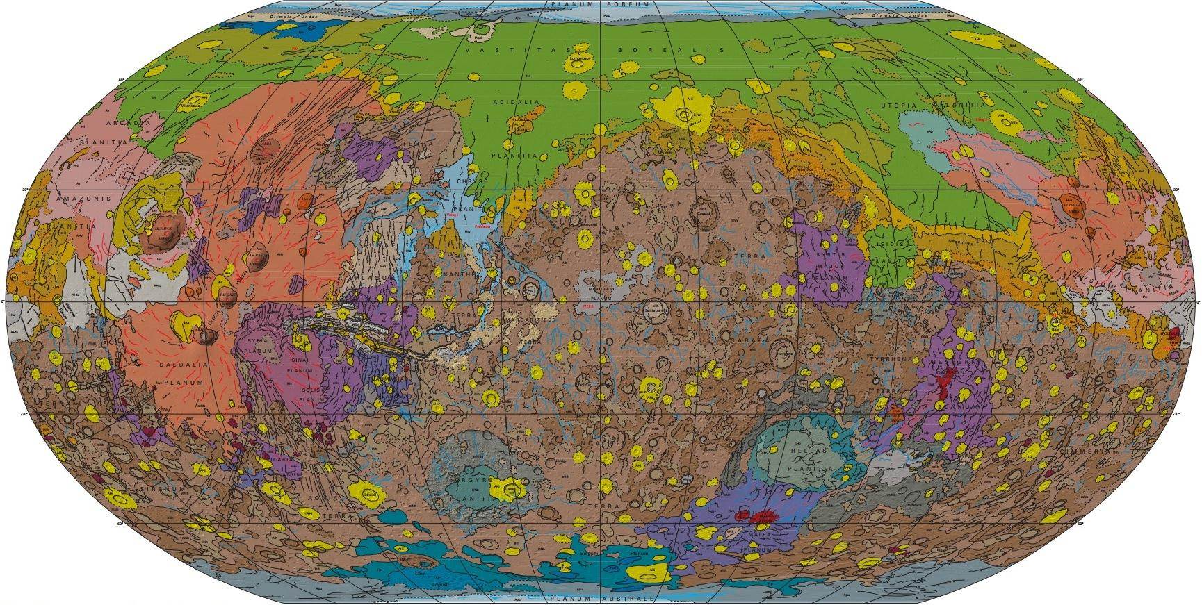Геологическая карта марса