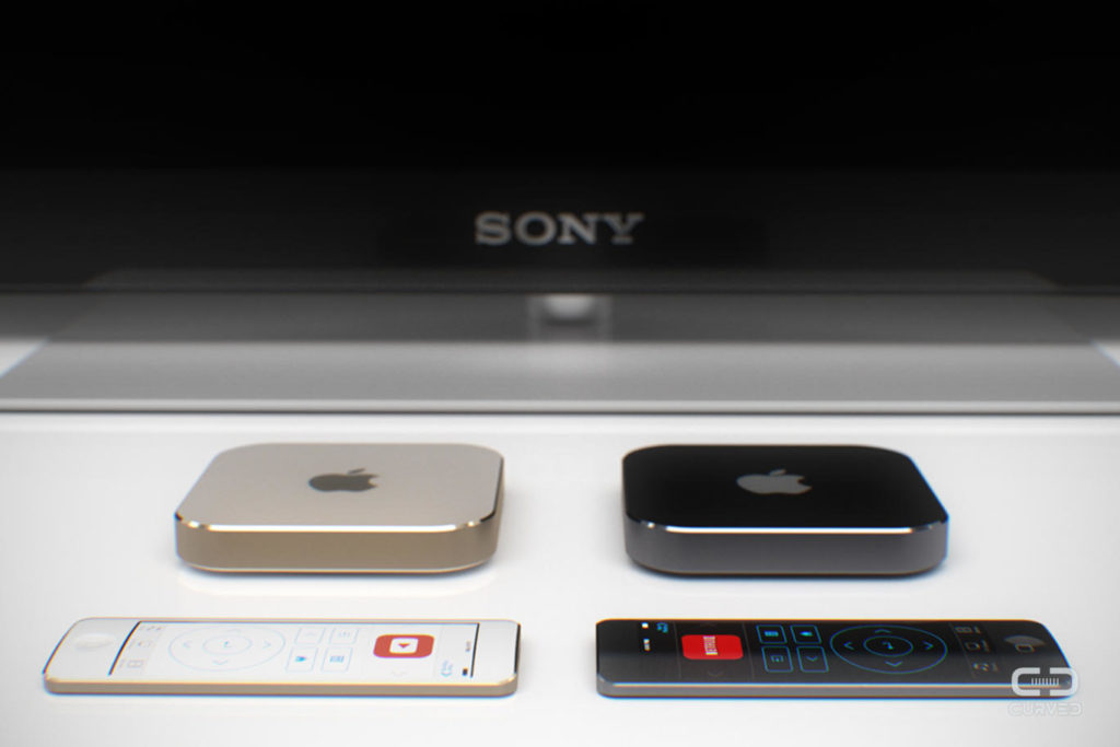 Концепт Apple TV 4G с сенсорным пультом в стиле iPhone 5s – иллюстрация к материалу на Naked Science