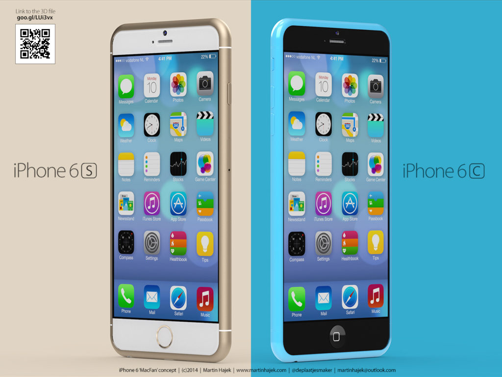 Новые концепты iPhone 6s и 6c – иллюстрация к материалу на Naked Science