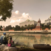 548a36bae58ece0d79000037_project-meganom-wins-contest-to-transform-moscow-riverfront_6-fishing_on_kremlin