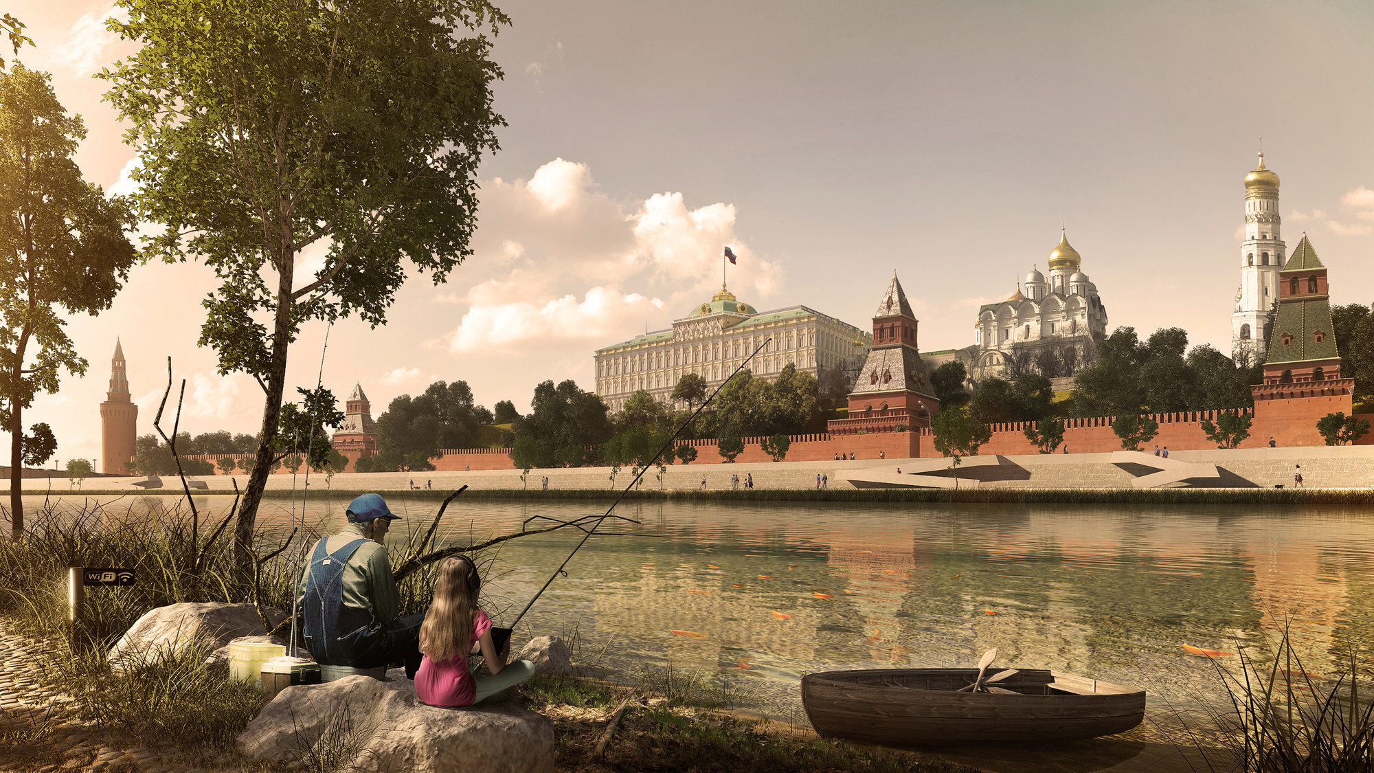 548a36bae58ece0d79000037_project-meganom-wins-contest-to-transform-moscow-riverfront_6-fishing_on_kremlin
