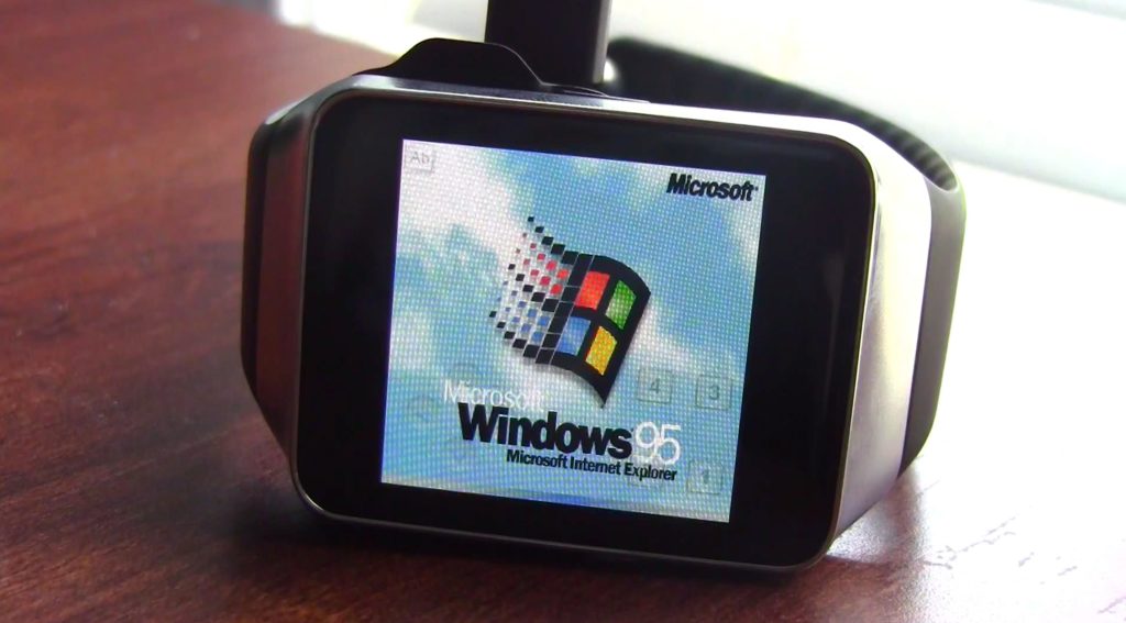 «Умные» часы от Samsung на Windows 95 – иллюстрация к материалу на Naked Science