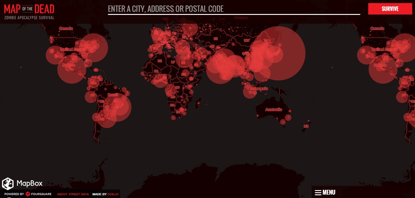 Карта мира зомби апокалипсис