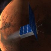 Time_Capsule_To_Mars_spacecraft_approaching_Mars_image_credit_MIT