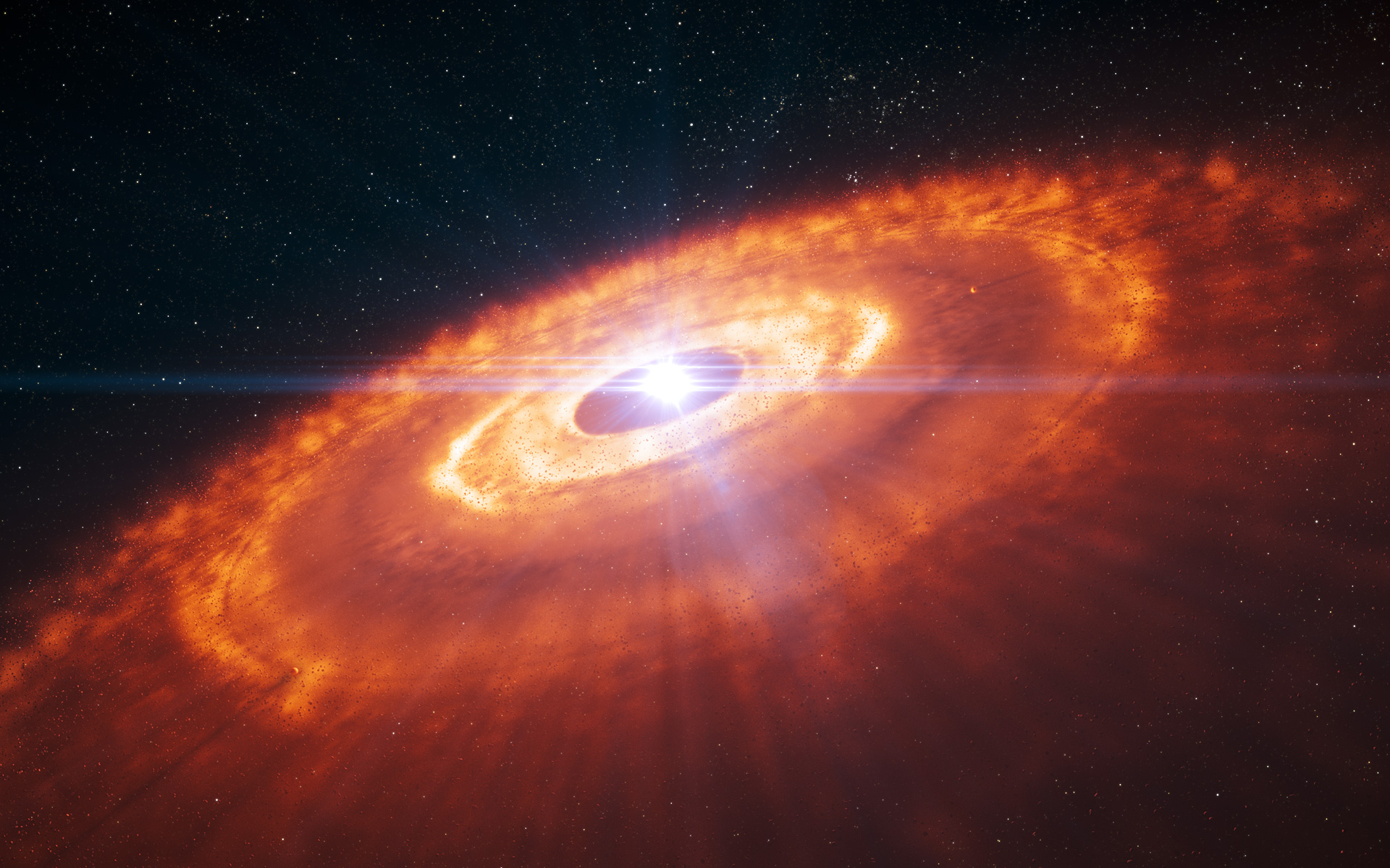 Впервые запечатлен процесс формирования планет у молодой звезды 