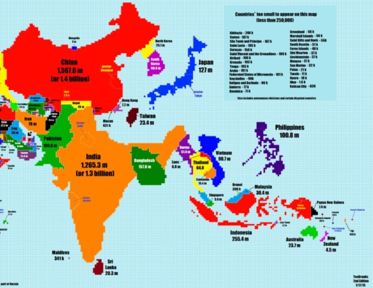 Крупные страны азии по численности. Численность населения стан на карте. Страны по численности населения на карте.