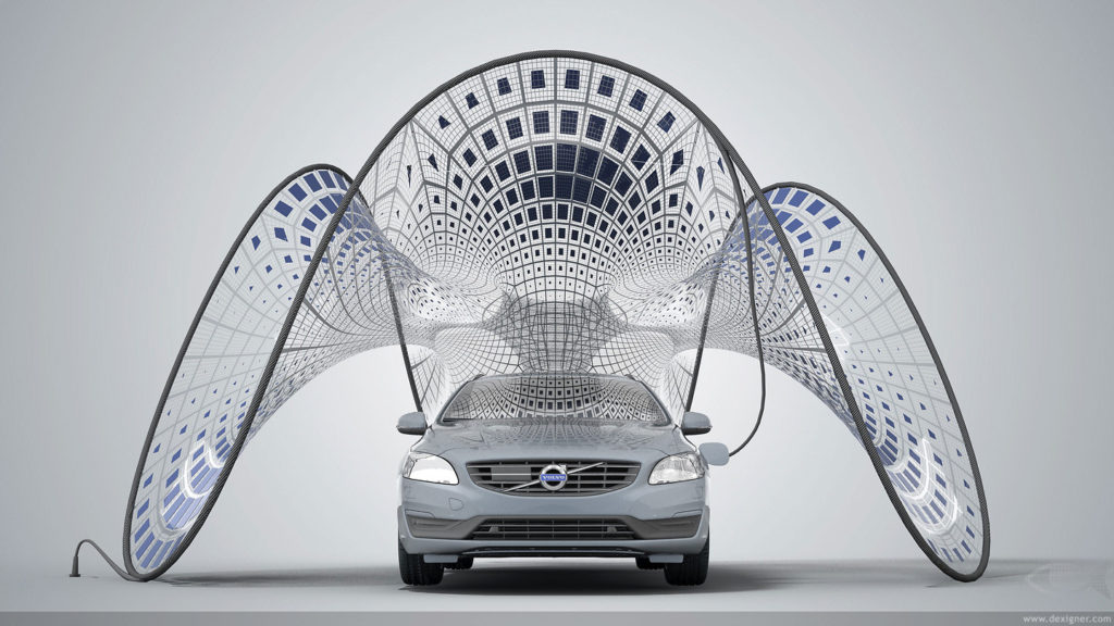 Volvo Pure Tension: зарядка электромобиля с помощью солнечной энергии – иллюстрация к материалу на Naked Science