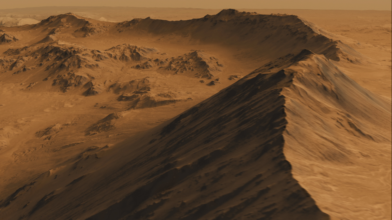Рельеф поверхности Марса