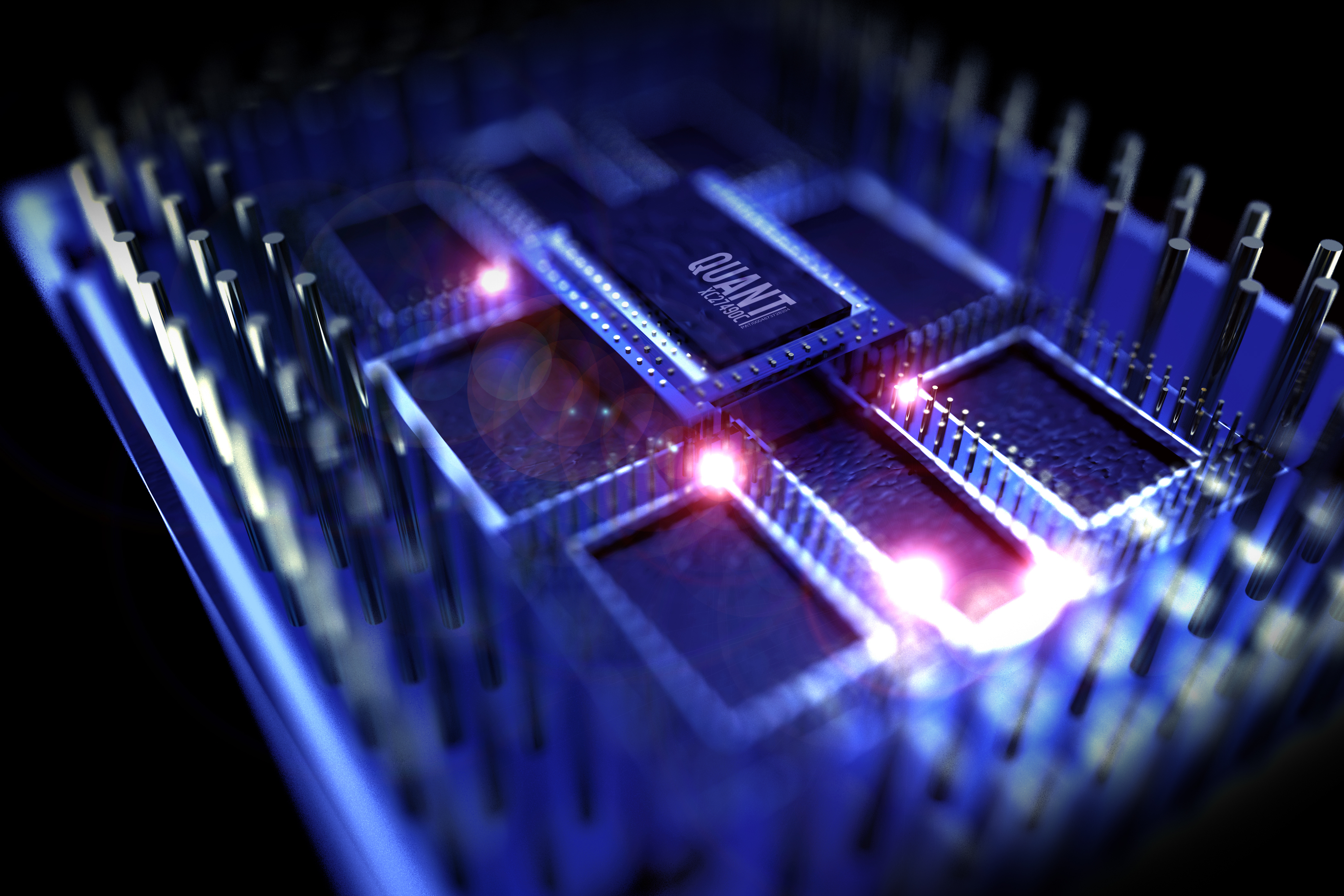 Современные квантовые компьютеры. Квантовый суперкомпьютер IBM. Процессор красивый. Наноэлектроника. Квантовые технологии.