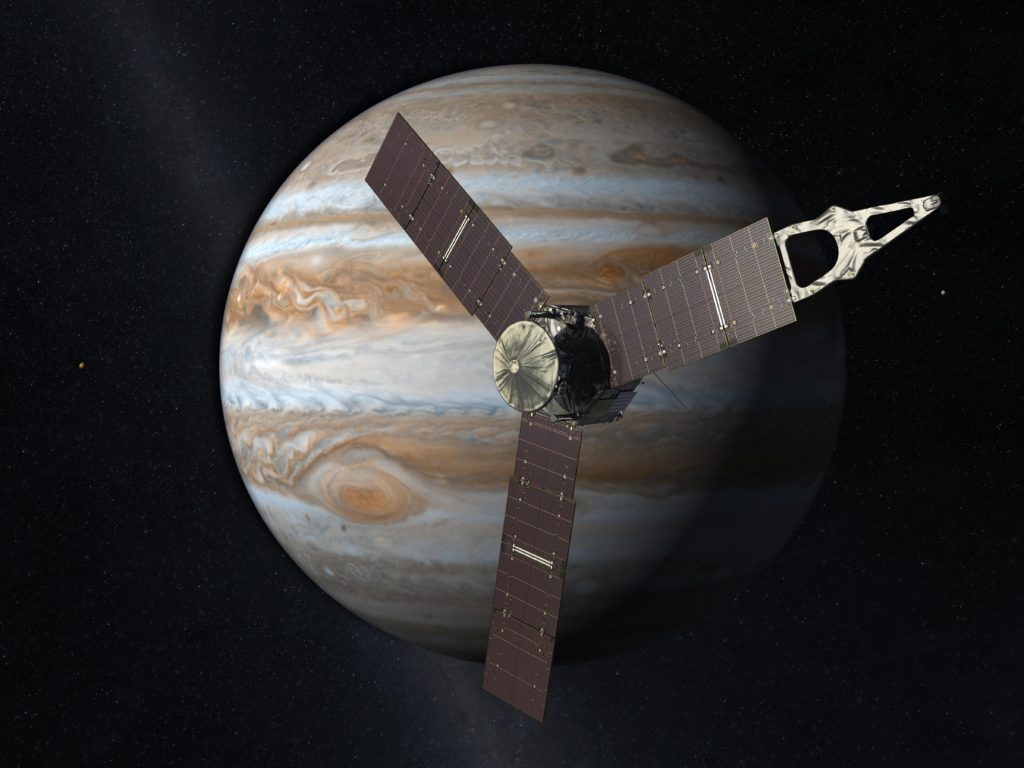 «Юнона» у Юпитера: миссия Juno приступает к работе – иллюстрация к материалу на Naked Science