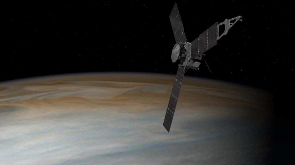 Космический зонд Juno проник в магнитное поле Юпитера – иллюстрация к материалу на Naked Science