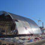 Огромный радиационный щит в Чернобыле, построенный для предотвращения утечки радиации