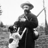 Михаил Пришвин со своей собакой по имени Жизель