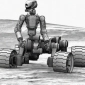 Робот Федор с колесами