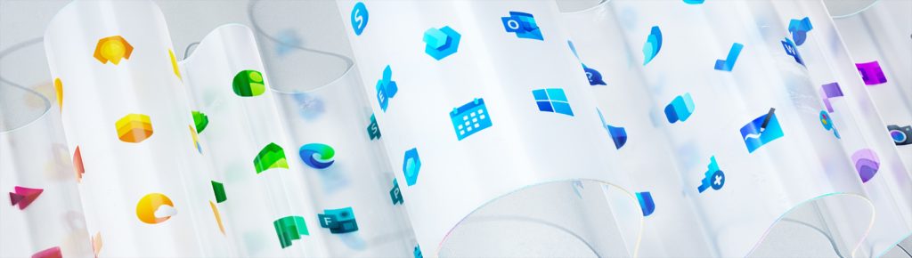Примеры новых иконок, среди которых можно разглядеть и эмблему ОС