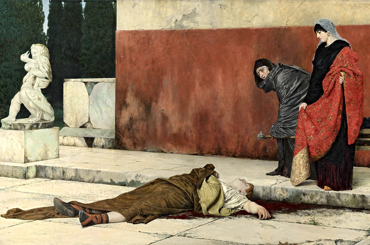 Смерть Нерона (Василий Смирнов, 1888 г., фрагмент)