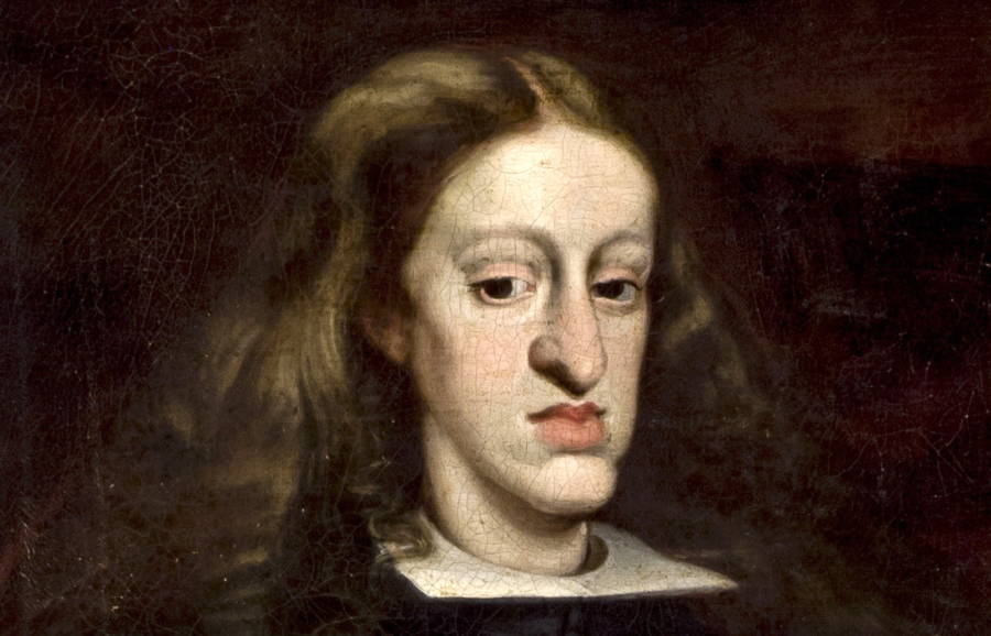 Карл II Околдованный, последний Габсбург на испанском престоле (неизв. художник, XVII в., фрагмент)