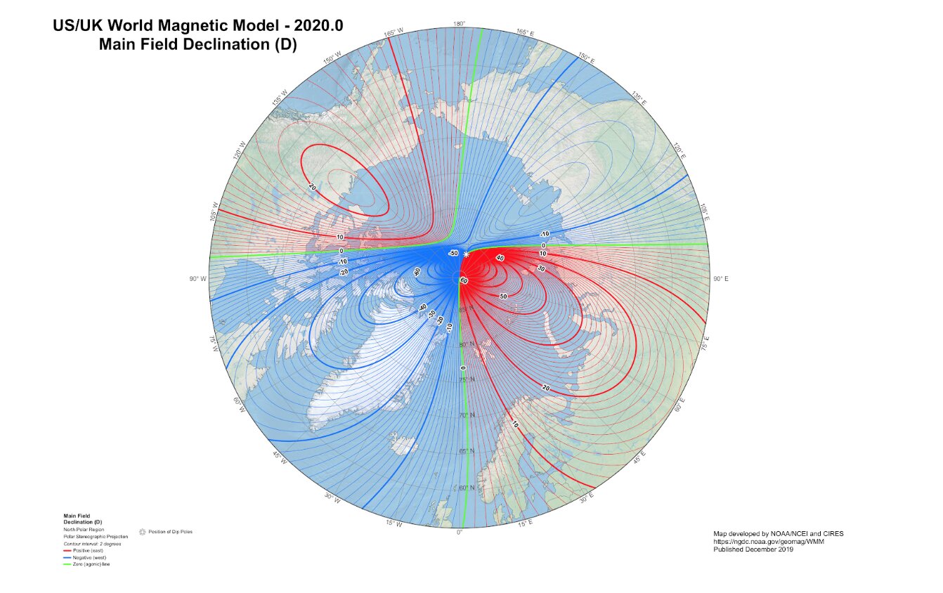 Движение северного магнитного полюса