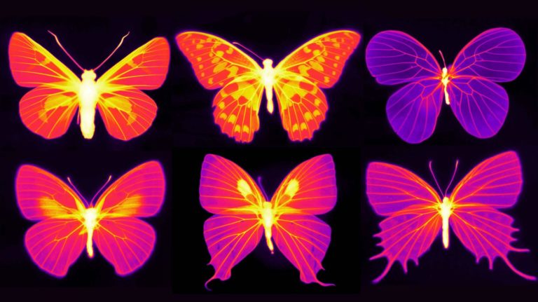 Фотографии бабочек в инфракрасном диапазоне