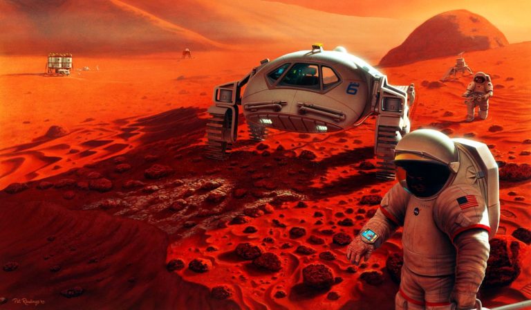 С высокой долей вероятности колония на Марсе действительно появится и к 2050 году может достичь солидных размеров – хотя и, определенно, не будет иметь миллионного населения /© Wikimedia Commons