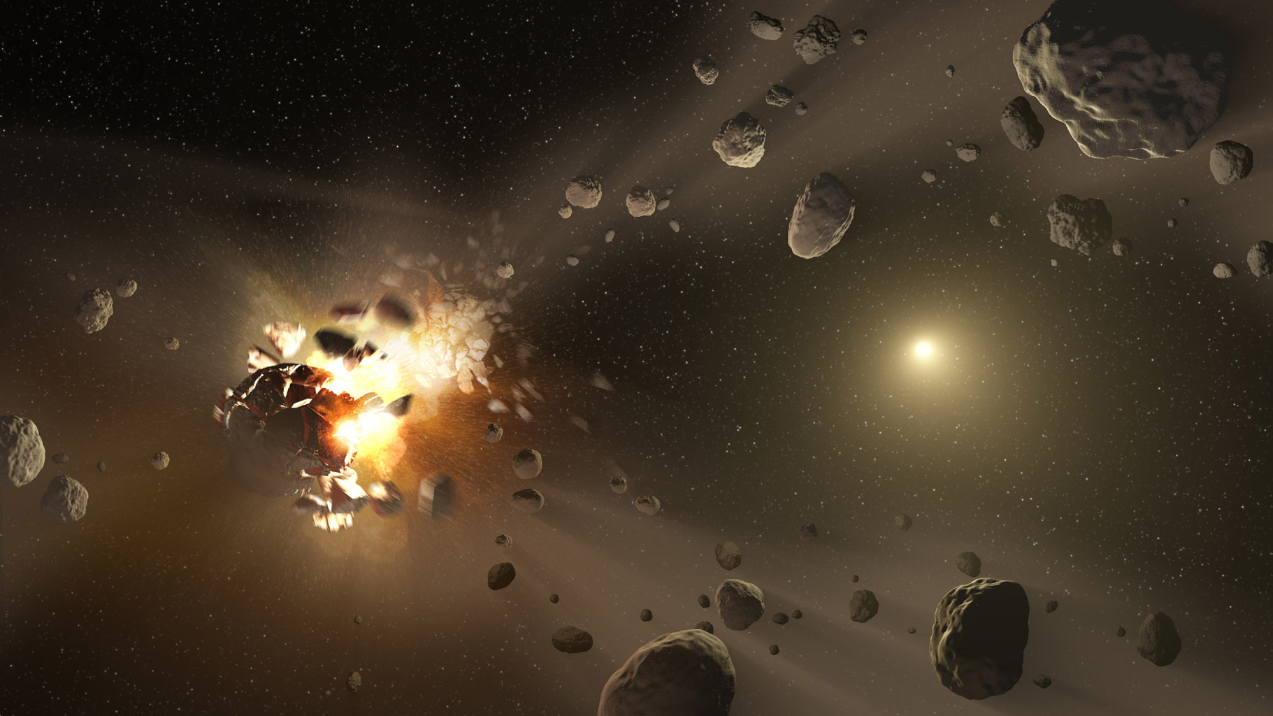 Поясу астероидов предсказали гибель в лучах умирающего Солнца