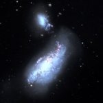 У далекой галактики обнаружились сразу два ядра