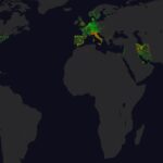 Карта распространения коронавируса: три месяца — менее чем за минуту