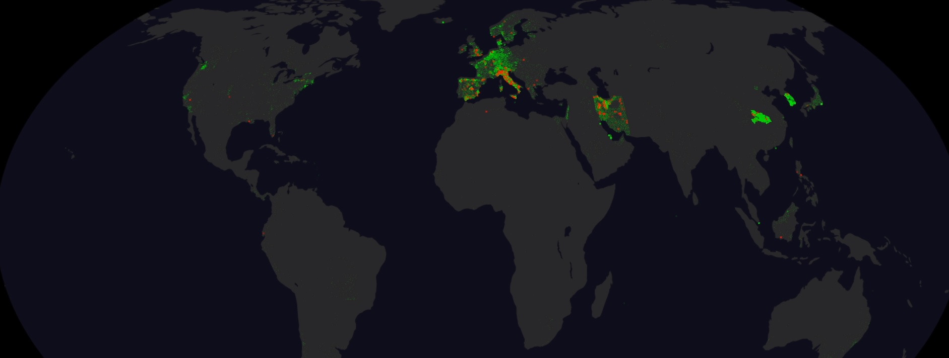 Карта распространения коронавируса