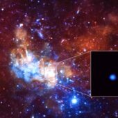 Одна из необычайно ярких вспышек Стрельца А* на снимке космической рентгеновской обсерватории Chandra