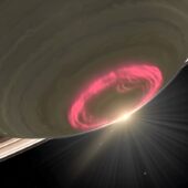 Полярные сияния Сатурна: взгляд художника