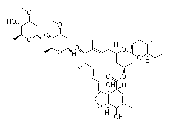 Противопаразитарное средство оказалось эффективным in vitro против Covid-19 2 Структура молекулы ивермектина / © Hangzhou Longshine Biotech