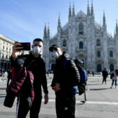 Туристы в Милане