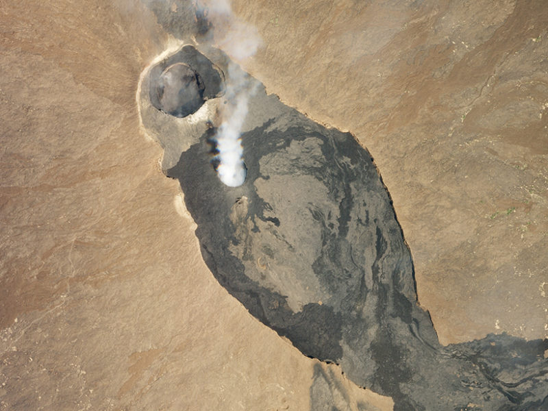 Озеро лавы на вершине вулкана Эрта-Але в Эфиопии / © Planet Labs Inc.