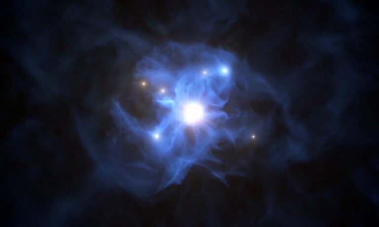 Квазар SDSS J1030+0524 и его окрестности: взгляд художника