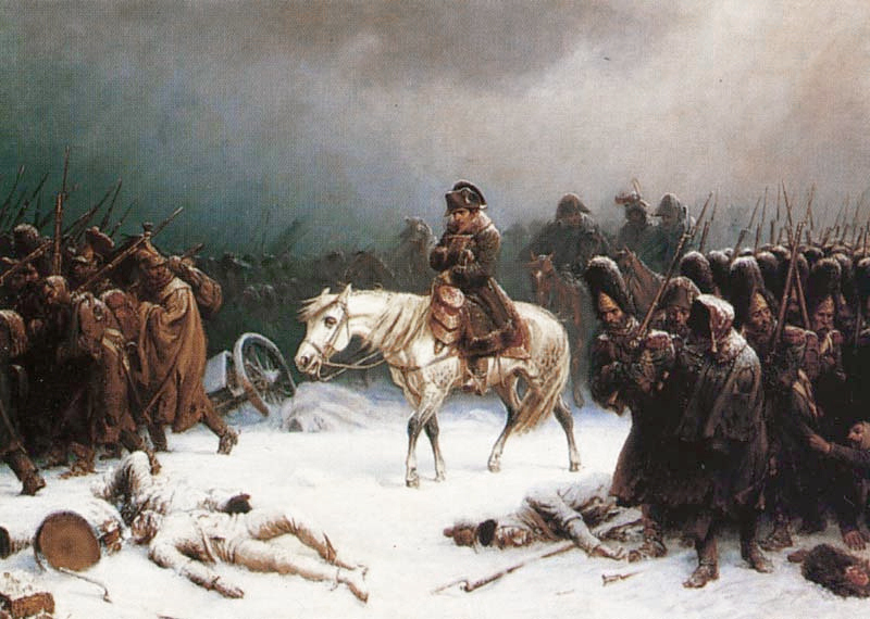 Наполеон и его армия на дорогах отступления от Москвы, картина английского художника / ©Wikimedia Commons