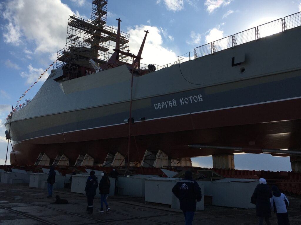 В Крыму спустили на воду боевой корабль «Сергей Котов»