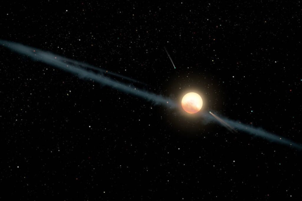 Газопылевой диск вокруг KIC 8462852: взгляд художника