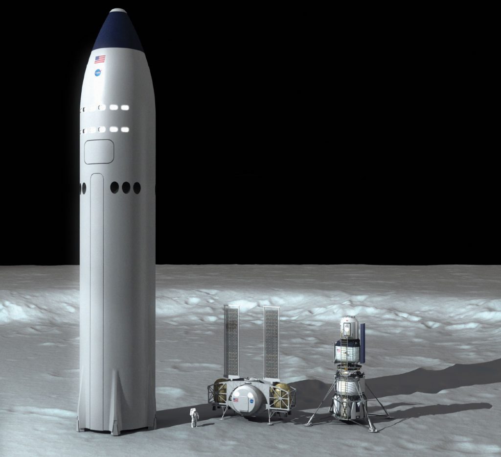 NASA приостановило контракт на создание лунного модуля, выданного ранее SpaceX
