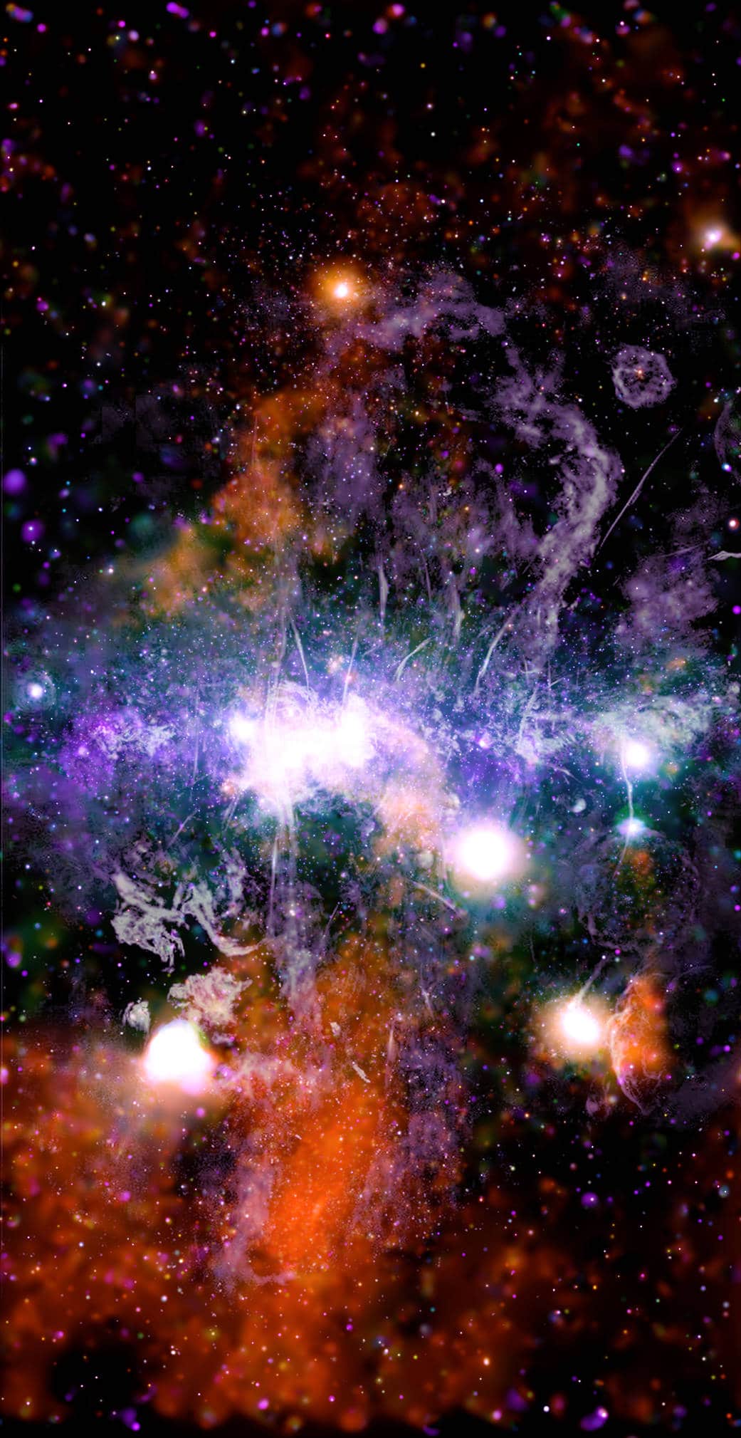 Составное изображение, на котором показан центр нашей Галактики
