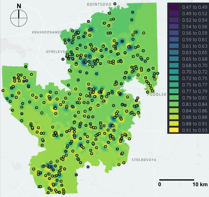 Алгоритм построил карту качества воды в Новой Москве и сможет картировать почву и воздух