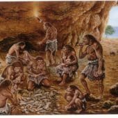 Древние люди в пещере Лазарет