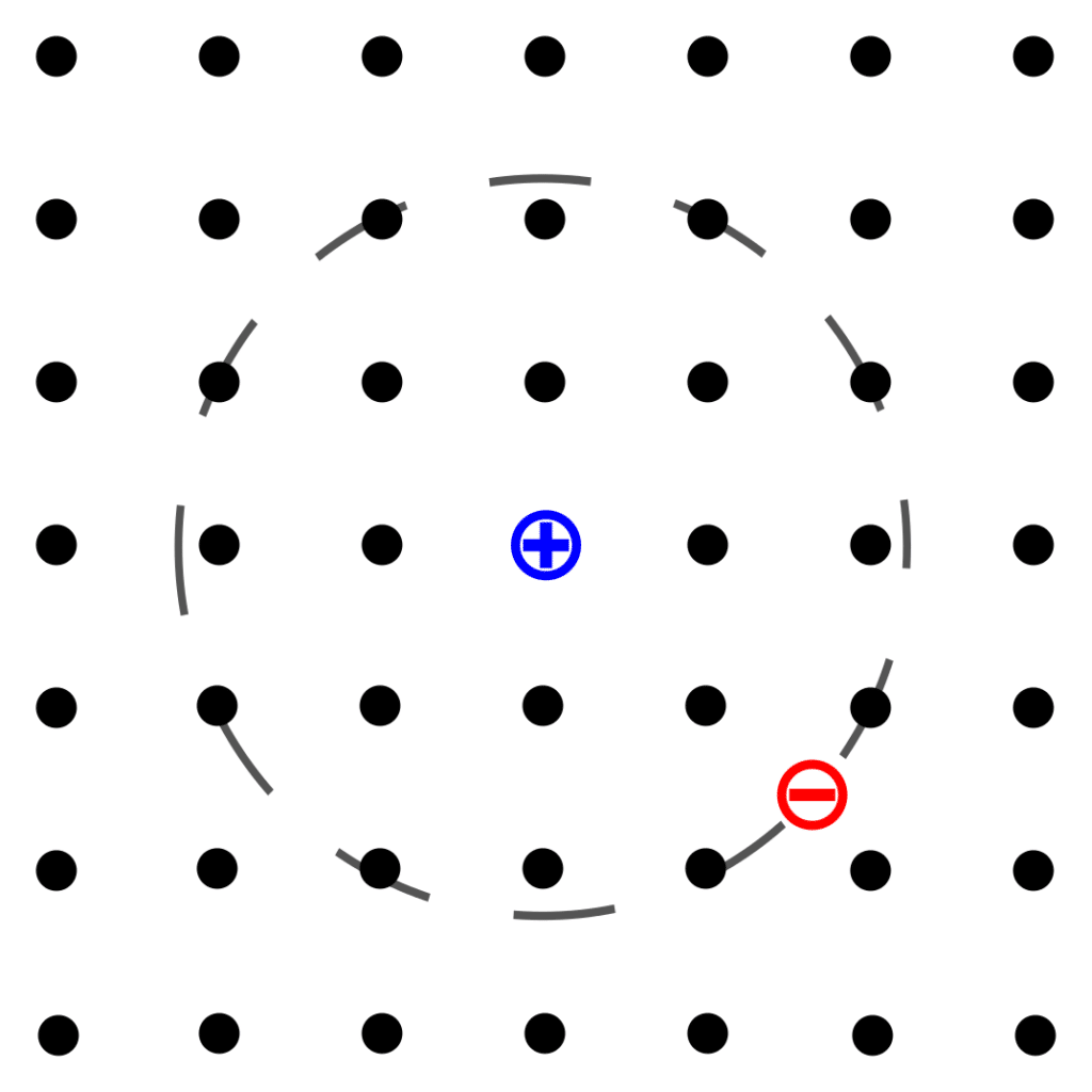 Схематическое изображение экситона. / рисунок с сайта wikipedia.org